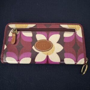 Fossil Floral Zip Around Wallet